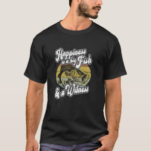 Glück ist ein großer Fisch, Groovy Retro Lustiger T-Shirt