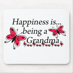 Glück ist ein Großmutter SCHMETTERLING Mousepad