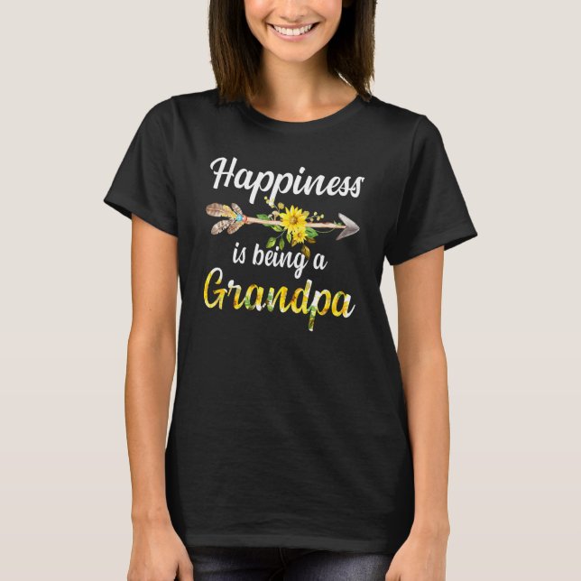 Glück ist ein Großvater Männer Blume Dekoration Gr T-Shirt (Vorderseite)
