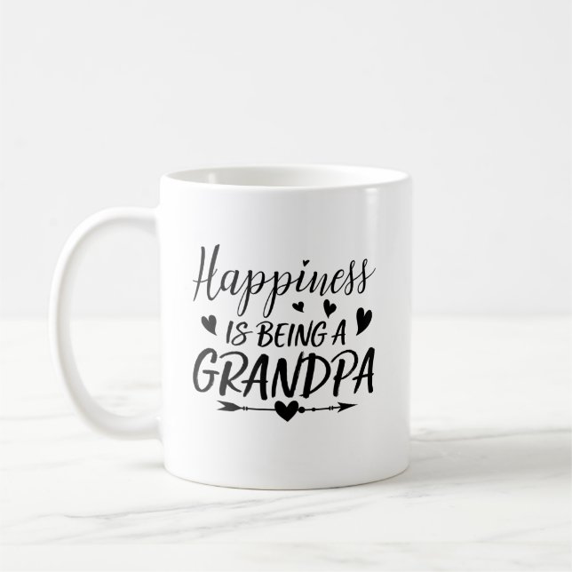Glück ist ein Großvater Vatertag Kaffeetasse (Links)