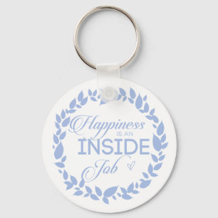 Glück ist ein Inside Job - Blue Wreath Schlüsselan Schlüsselanhänger