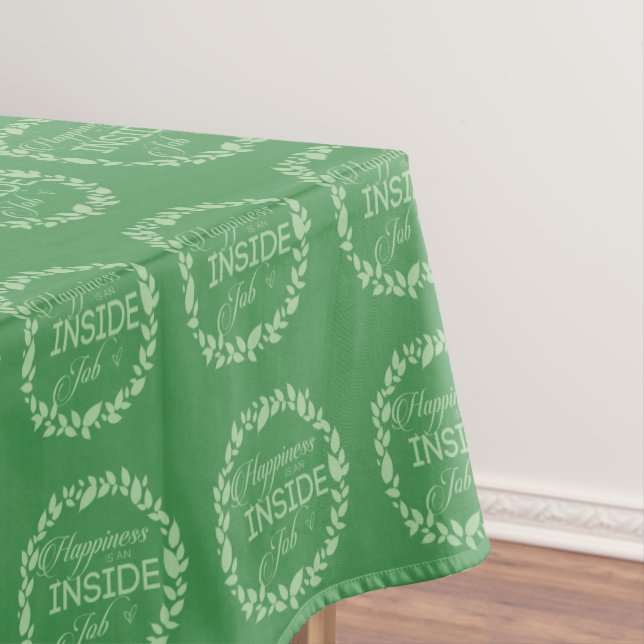 Glück ist ein Inside Job Green Kranz Tablett Tischdecke (Beispiel)