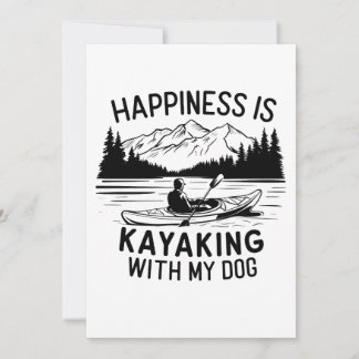 Glück ist ein Kayaking mit meinem Hund im Freien K Einladung