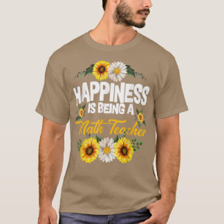 Glück ist ein Lehrer Sonnenblumen Niedlich Teache T-Shirt
