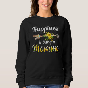 Glück ist ein Mama Frauen Blume Dekoration Mama Sweatshirt