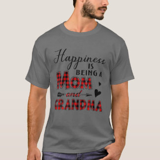 Glück ist ein Mama- und Oma-Kariertes Baby T-Shirt