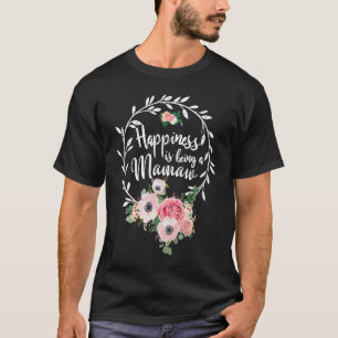 Glück ist ein Mamma-Blumendekor T-Shirt