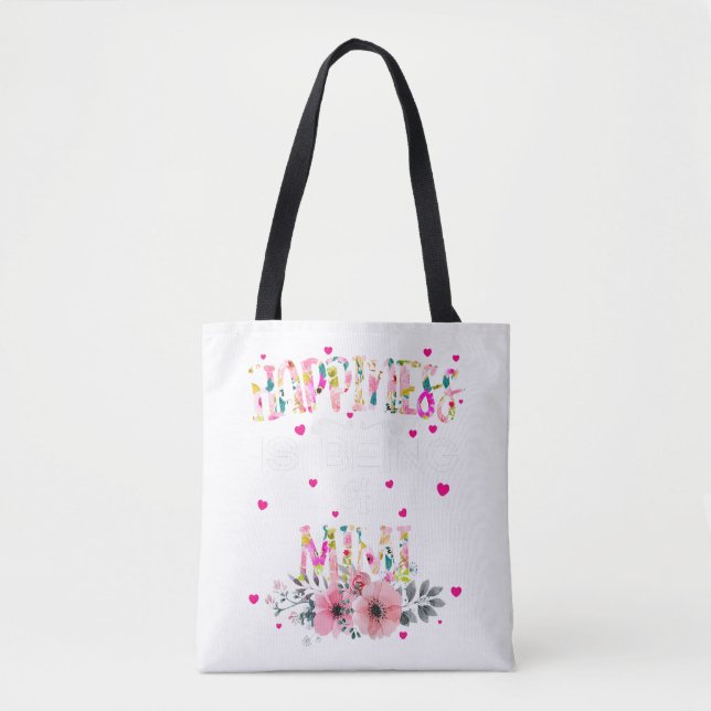 Glück ist ein Mimi-Mimi-Muttertag Tasche (Vorderseite)