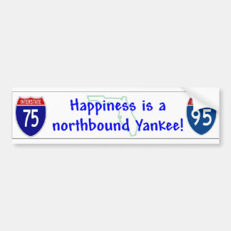 Glück ist ein nach Norden gehend Yankee Autoaufkleber