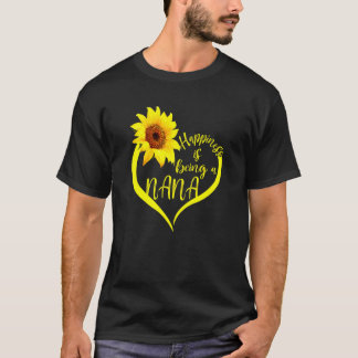 Glück ist ein Niedliches Nana-Sonnenblumen-Oma T-Shirt