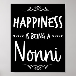Glück ist ein Nonni Italien Italienisches Oma Poster