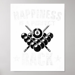 Glück ist ein perfekter Rack Funny Pool Billard C Poster