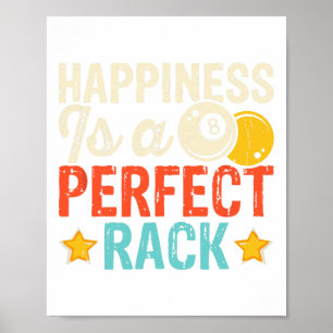 Glück ist ein perfektes Rack - Fun Pool Billard Poster