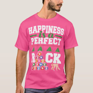 Glück ist ein perfektes Rack Lustige Pool Billard T-Shirt