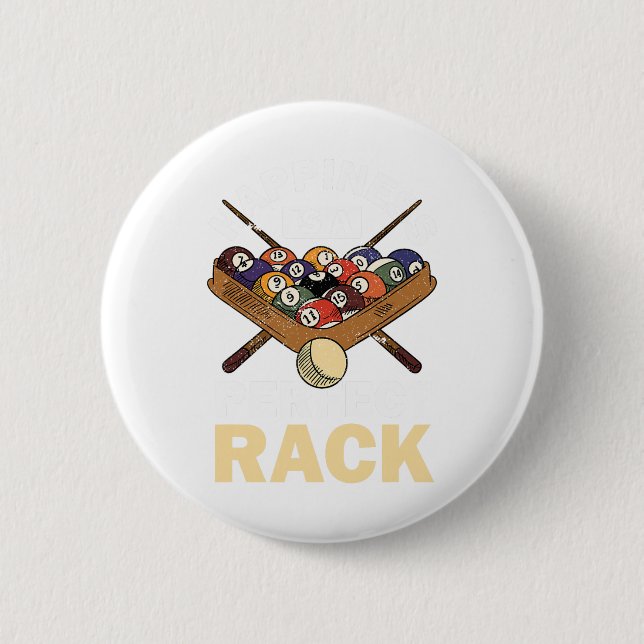 Glück ist ein perfektes Rack Pool Player Pool Cue  Button (Vorderseite)