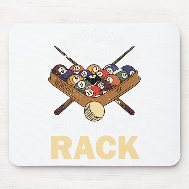 Glück ist ein perfektes Rack Pool Player Pool Cue  Mousepad (Vorne)