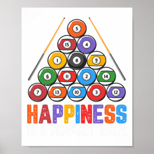 Glück ist ein perfektes Rack - Snooker Pool Player Poster