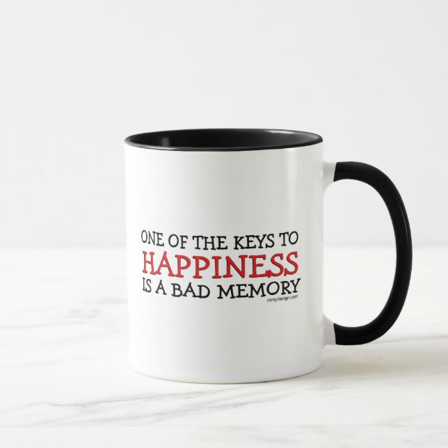Glück ist ein schlechtes Gedächtnis Tasse (Rechts)