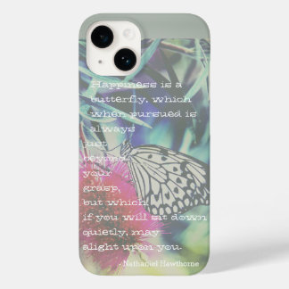 Glück ist ein Schmetterling - Inspirierender Spruc Case-Mate iPhone 14 Hülle