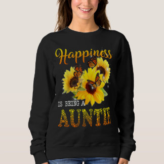 Glück ist ein Tantchen Schmetterling Sonnenblumen Sweatshirt