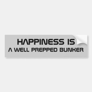 Glück ist ein vorbereiteter Bunker Autoaufkleber