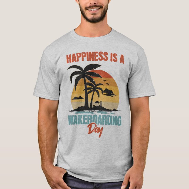 Glück ist ein Wakeboarder T-Shirt (Vorderseite)