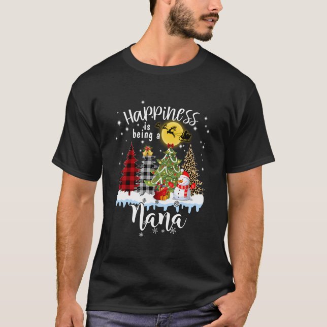 Glück ist ein Weihnachtsabend-Oma der Nana T-Shirt (Vorderseite)