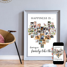 Glück ist eine Familie wie dieses Herz gestylte Co Poster