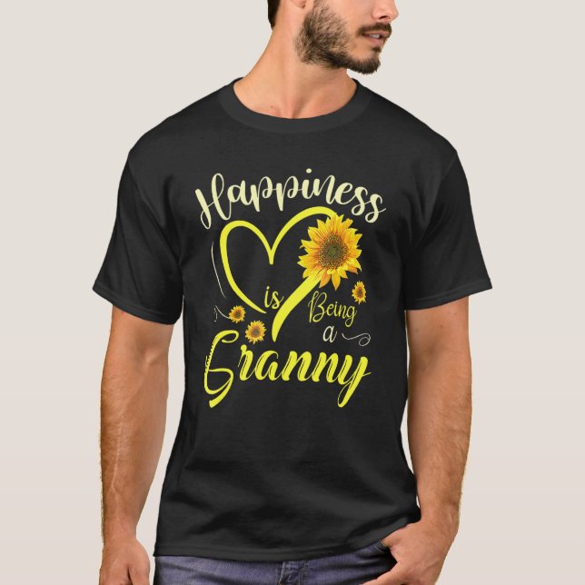 Glück ist eine große Sonnenblume T-Shirt (Vorderseite)