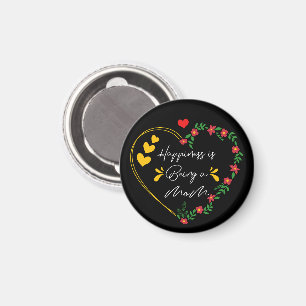 Glück ist eine Mama Funny Mütters Day Junge Mutter Magnet