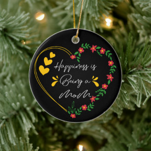 Glück ist, eine Mutter zu sein, lustiger Muttertag Keramik Ornament