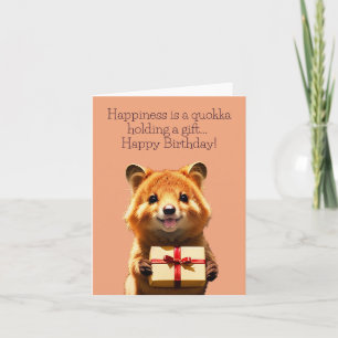 Glück ist eine Quokka Lustige Cute Grußkarte Karte