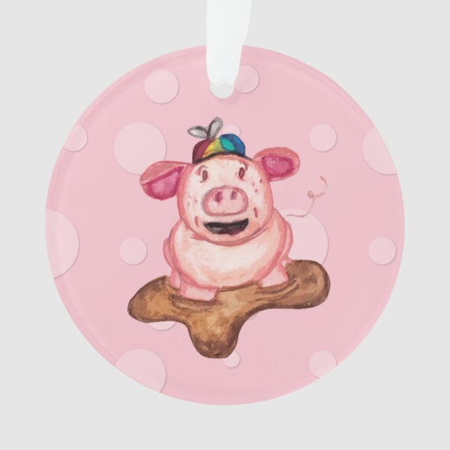 Glück ist eine Schlammkugel Ornament (Vorderseite)