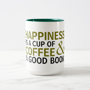 Glück ist eine Tasse Kaffee gutes Buch Tasse Desi