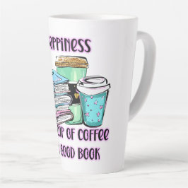 Glück ist eine Tasse Kaffee und ein gutes Buch