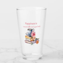Glück ist eine Tasse Kaffee und ein gutes Buch