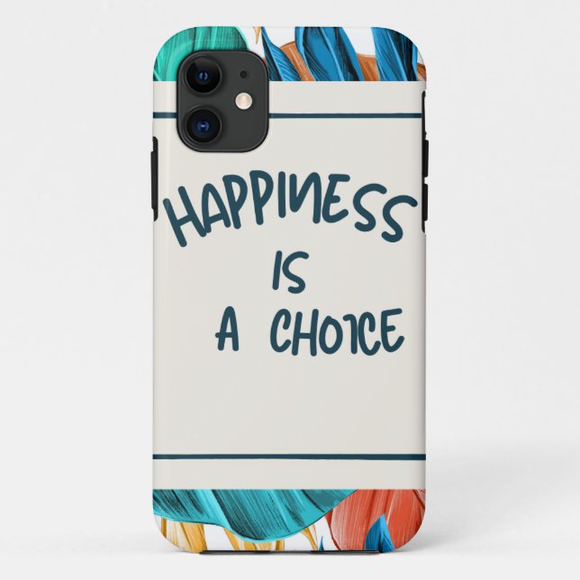 Glück ist eine Wahl! Bestes Geschenk Case-Mate iPhone Hülle (Rückseite)