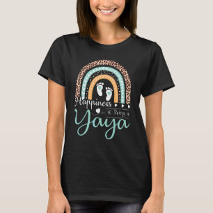 Glück ist eine Yaya Frauen Regenbogendekor Gran T-Shirt