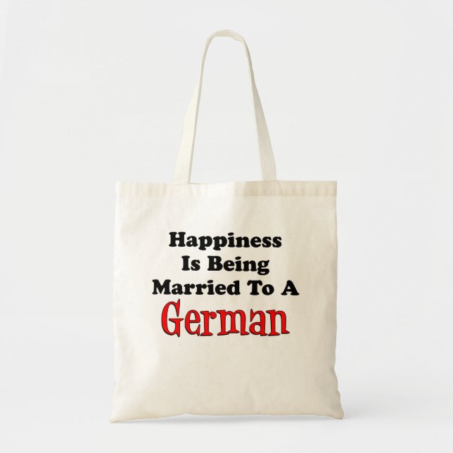 Glück ist einem Deutschen Verheiratet Tragetasche (Vorne)