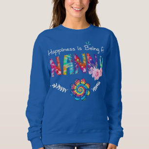 Glück ist es, die Gefärbte Krawatte der Blume de Sweatshirt