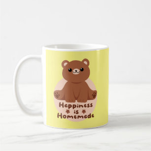 Glück ist hausgemachte Kawaii niedlicher Babybär b Kaffeetasse