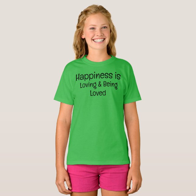 Glück ist Liebe und Lob T - Shirt (Vorne ganz)