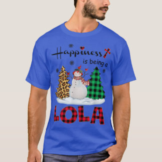 Glück ist Lola Snowman Frohe Weihnachten tr T-Shirt