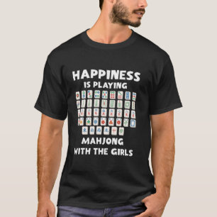 Glück ist Mahjong mit den Mädchen Kachel G spielen T-Shirt