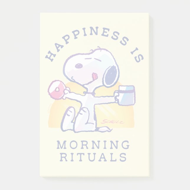 Glück ist morgendliche Rituale Post-it Klebezettel (Vorderseite)