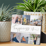 Glück ist | Nana 6 Foto Collage Easel Fotoplatte<br><div class="desc">Foto Collage mit 6 Ihrer Lieblings-Fotos und Ihrem personalisierten Text. "Glück ist" wird in niedlicher, eleganter Kalligrafie mit einem Herz der Liebe handschriftlich signiert, und die Vorlage ist für Sie Set, um das Zitat zu beenden. Die Beispielworte lauten "glücklich ist, dich als meine Nana zu haben, in der Liebe [Name]...</div>