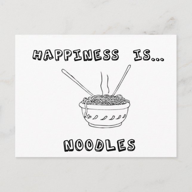 Glück ist Noodles Postkarte (Vorderseite)