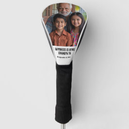 Glück ist, Opa von Name Familienfoto zu sein Golf Headcover