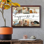 Glück ist | Papa Foto Collage Plaque Awardplakette<br><div class="desc">Foto Collage mit 6 Ihrer Lieblings-Fotos und Ihrem personalisierten Text. "Glück ist" wird in niedlicher, eleganter schwarzer Kalligraphie handgeschrieben und die Vorlage ist für Sie Set, um das Zitat zu beenden. Die Sample-Formulierung liest glücklich ist, Ihre als unsere Papa, die Sie anpassen können, um Anzug. Ihre Bilder werden als 4x...</div>