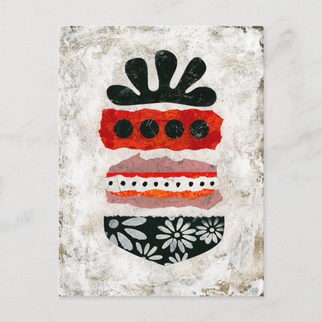 Glück ist Postkarte - Abstrakte Kunst (Vorderseite)